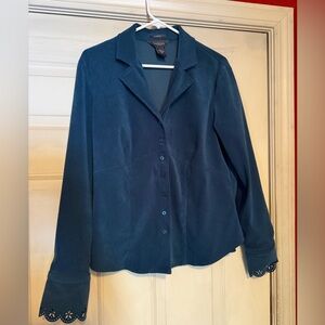 Van Heusen Teal Stretch Blouse